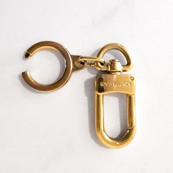 Genuine Louis Vuitton Pochette Extender Gold Color Key Ring - Picture 2 of 11
